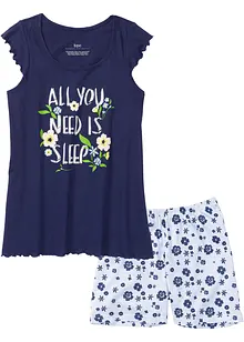 Kort pyjamas av ren bomull, bonprix