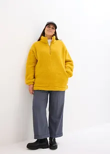 Fleecetröja med ståkrage, bonprix