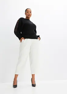 Finstickad tröja av viskos med mjukt fall, bonprix