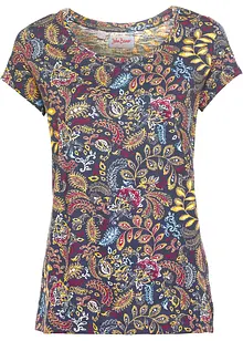 Mönstrad bomullstopp, kortärmad, bonprix