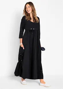 Trikåklänning med trekvartsärm, bonprix