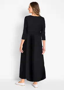 Trikåklänning med trekvartsärm, bonprix