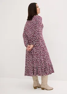 Jerseyklänning i böljande viskosmix, bonprix