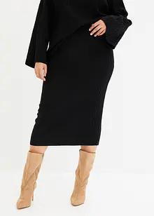 Stickad pennkjol, bonprix