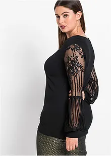 Långärmad topp av viskosmix, bonprix