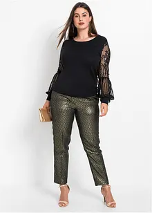 Långärmad topp av viskosmix, bonprix