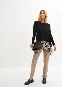 Topp av viskosmix med chiffonginfällning, bonprix