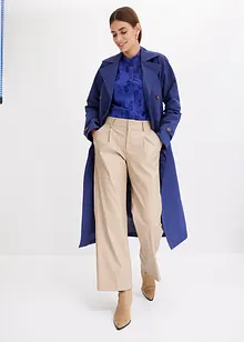 Lätt transparent blus med blomapplikation, bonprix