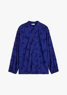 Lätt transparent blus med blomapplikation, bonprix