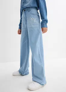 Wide Leg Jeans med medelhög midja, bonprix