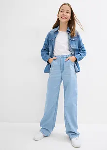 Wide Leg Jeans med medelhög midja, bonprix