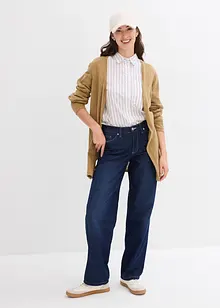 Cardigan i slubgarn av bomull, bonprix