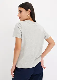 Topp med stickad mudd och glittrande garn, bonprix