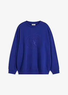 Sweatshirt med broderi, bonprix