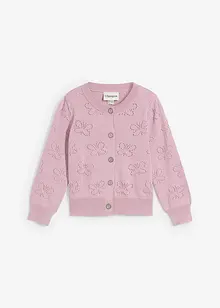 Hålmönstrad cardigan för barn, bonprix