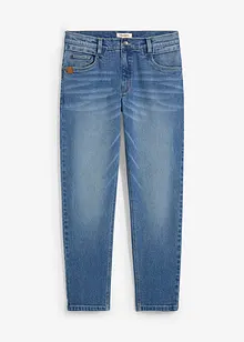 Stretchjeans i kraftig denim med avsmalnande ben, Relaxed Fit, bonprix
