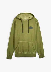 Sweatshirt med huva i ekologisk bomull, bonprix