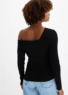 Kort off shoulder-tröja, bonprix