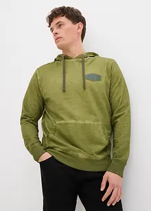 Sweatshirt med huva i ekologisk bomull, bonprix