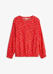 Långärmad topp i jerseykräpp, bonprix