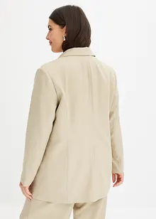 Kavaj med linnelook och randigt foder, bonprix