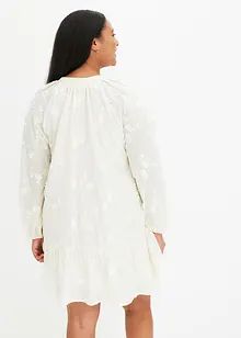 Klänning med blomapplikation, bonprix
