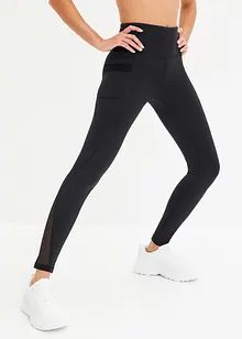 Sportleggings med mesh och mobilficka, bonprix