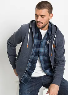 Munkjacka med detaljer i skinnimitation, bonprix