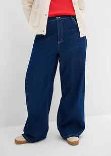 Wide Leg Jeans Mid Waist, med bekväm midja, bonprix