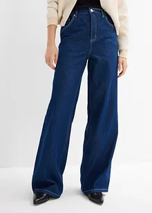 Wide Leg Jeans Mid Waist, med bekväm midja, bonprix