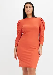 Ribbstickad jerseyklänning, bonprix