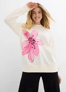 Sweatshirt med tryck i bomullsmix, bonprix