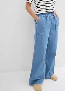 Wide Leg Jeans, Mid Waist, med bekväm midja, bonprix