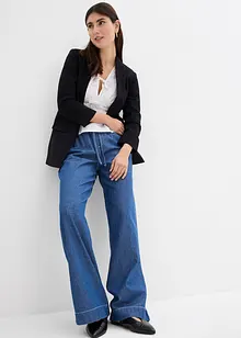 Wide Leg Jeans, Mid Waist, med bekväm midja, bonprix