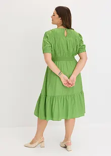 Mellanlång klänning i mjuk viskosmix, bonprix
