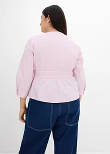 Rynkad blus med elastiska sömmar, bonprix