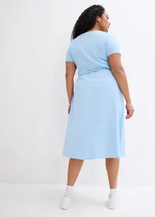 Jerseyklänning med omlottlook, bonprix