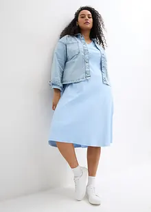 Jerseyklänning med omlottlook, bonprix