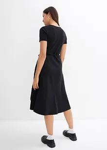 Jerseyklänning med omlottlook, bonprix