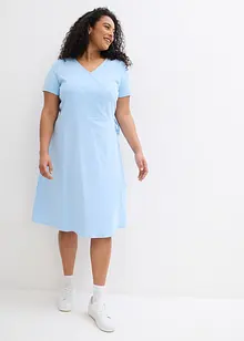 Jerseyklänning med omlottlook, bonprix
