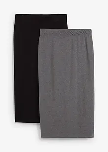 Jerseykjol i pennsmal modell (2-pack), bonprix