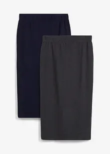 Jerseykjol i pennsmal modell (2-pack), bonprix