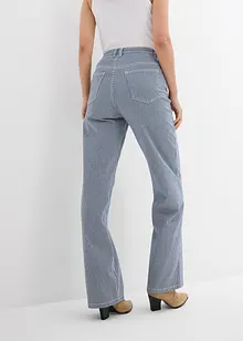 Straight Jeans, High Waist, med ränder, bonprix