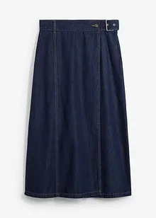 Jeanskjol i omlottstil, Super Soft, bonprix