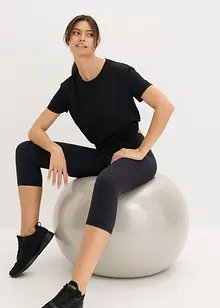 Träningsleggings i ultralätt utförande med bekväm midja och caprilängd, bonprix