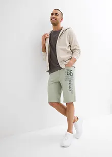 Jeansshorts med tryck, Regular Fit, bonprix