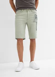Jeansshorts med tryck, Regular Fit, bonprix