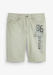 Jeansshorts med tryck, Regular Fit, bonprix