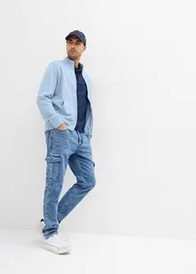 Regular Fit Cargo Jeans i dra på-modell, Tapered, bonprix