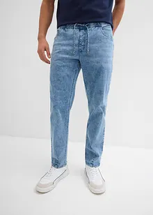 Tunna dra på-jeans i ledig modell, raka ben, bonprix